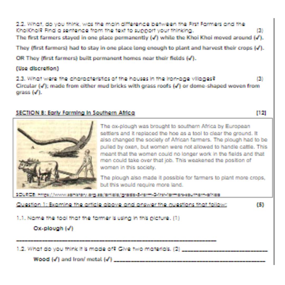 Grade 5 Term 2 History Formal Assessment - Image 2